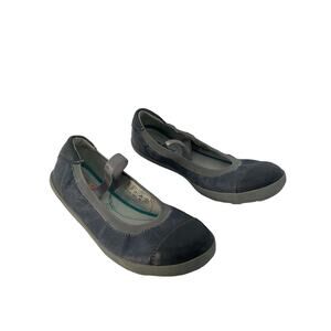 Vado Gray Leather & Suede Ballet Flats Women's 6.5 Preowned